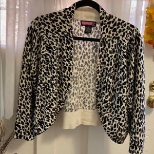 Black and white cheetah print shrug